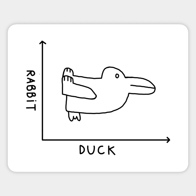 The rabbit–duck illusion Sticker by Existential's Store